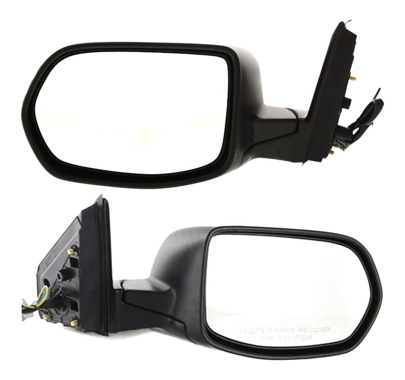 Mirror Pair/Set for Honda CR-V 2007-2011, Right (Passenger) and Left (Driver), Power, Manual Folding, Heated, Textured, w/o Auto Dimming, Blind Spot Detection, Memory, Signal Light Replacement