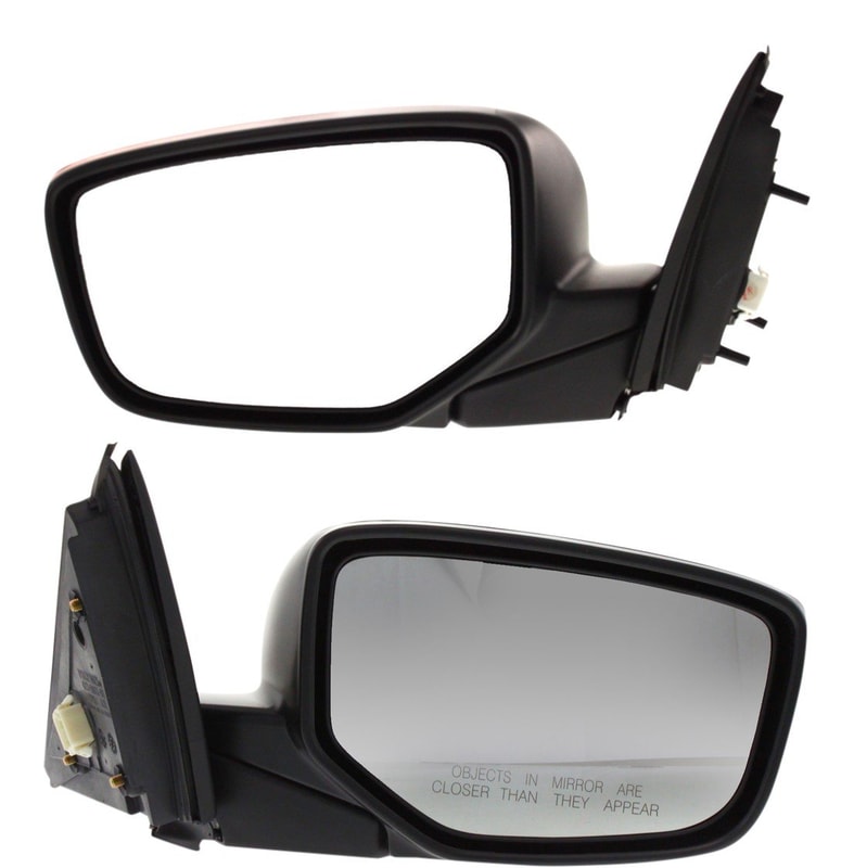Power Mirror Pair/Set for Honda Accord Coupe 2008-2012, Right (Passenger) and Left (Driver), Manual Folding, Non-Heated, Paintable, Without Auto Dimming, Blind Spot Detection, Memory, Signal Light Replacement