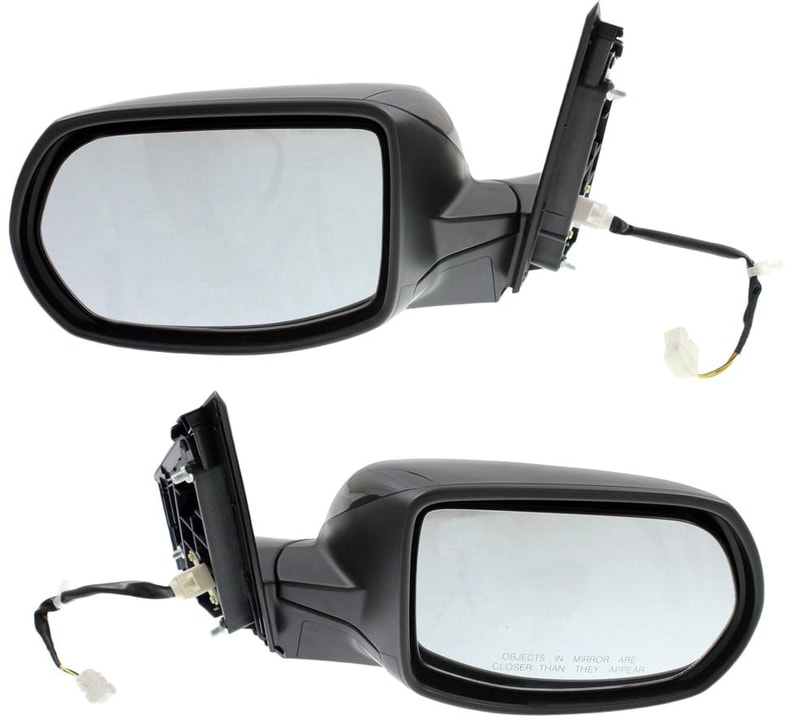 Power Mirror Pair/Set for Honda CR-V 2012-2014 EX Model, Right (Passenger) and Left (Driver), Manual Folding, Non-Heated, Paintable, without Auto Dimming, Blind Spot Detection, Memory and Signal Light Replacement