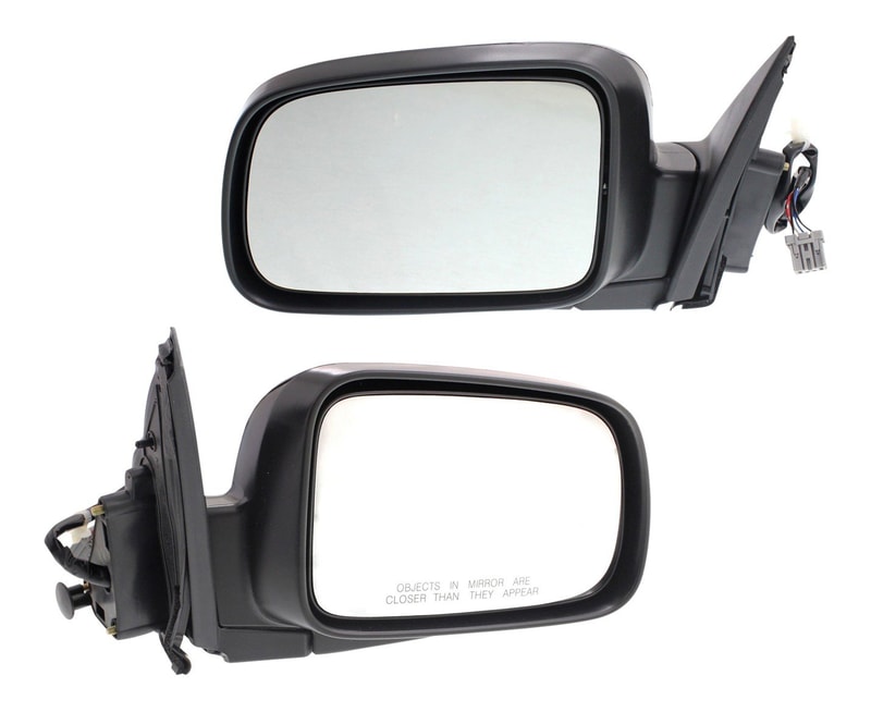 Power Mirror Pair/Set for 2002-2006 Honda CR-V, Right (Passenger) and Left (Driver), Manual Folding, Heated, Textured, without Auto Dimming, Blind Spot Detection, Memory, with Signal Light Replacement