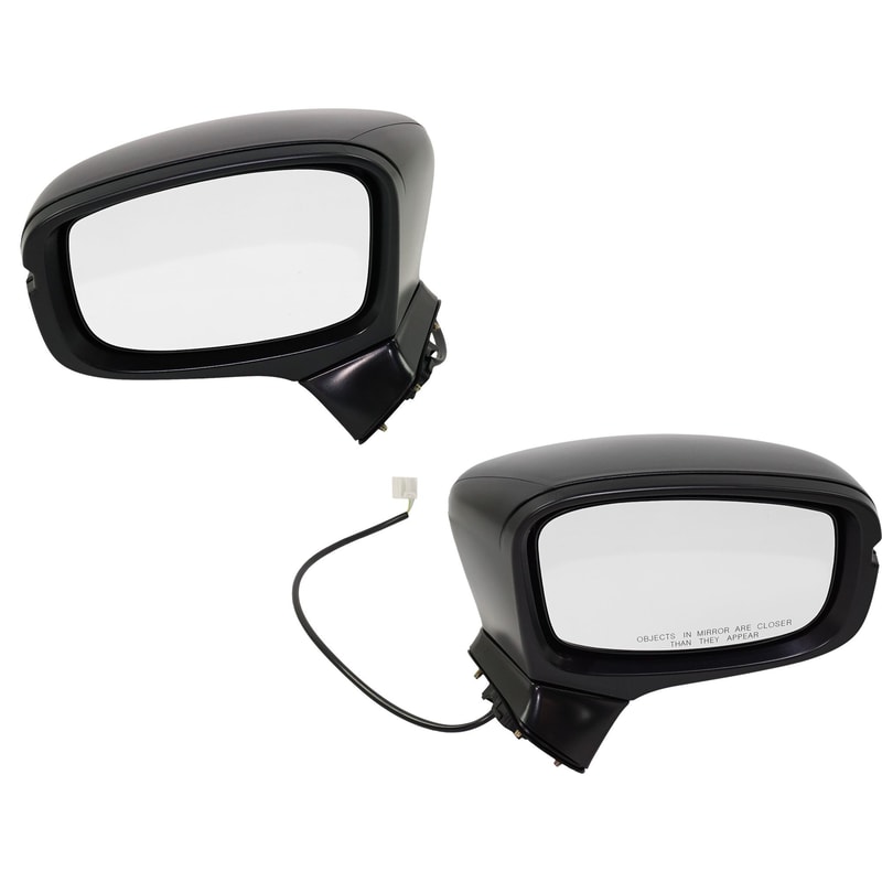 Power Mirror Pair/Set for Honda Odyssey 2018-2023, Right (Passenger) and Left (Driver), Manual Folding, Non-Heated, Textured, without Camera Hole and Signal Light, Replacement