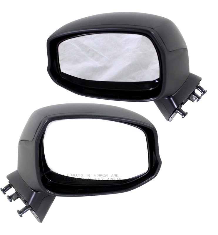 Mirror Pair/Set for Honda Civic 2012-2015, Right (Passenger) & Left (Driver), Manual Remote Glass, Manual Folding, Non-Heated, Non-Auto-Dimming, Without Blind Spot Light, Non-Towing, Textured Black, Replacement