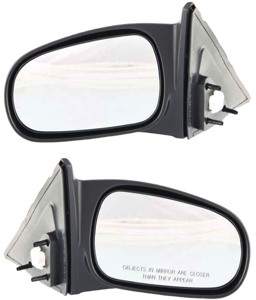 Power Mirror Pair/Set for Honda Civic 1996-2000 Sedan, Non-Folding, Non-Heated, Textured, Right (Passenger) and Left (Driver) Side Replacement
