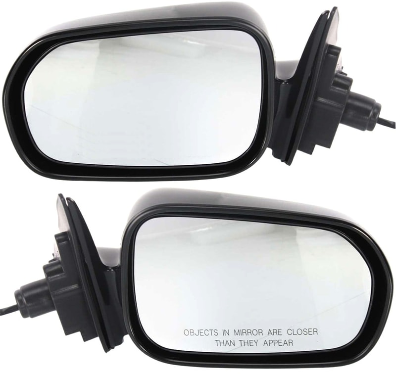 Mirror Pair/Set for 1998-2002 Accord Sedan, Power, Non-Folding, Non-Heated, Paintable, Right (Passenger) and Left (Driver), Without Auto Dimming, Blind Spot Detection, Memory, Signal Light Replacement