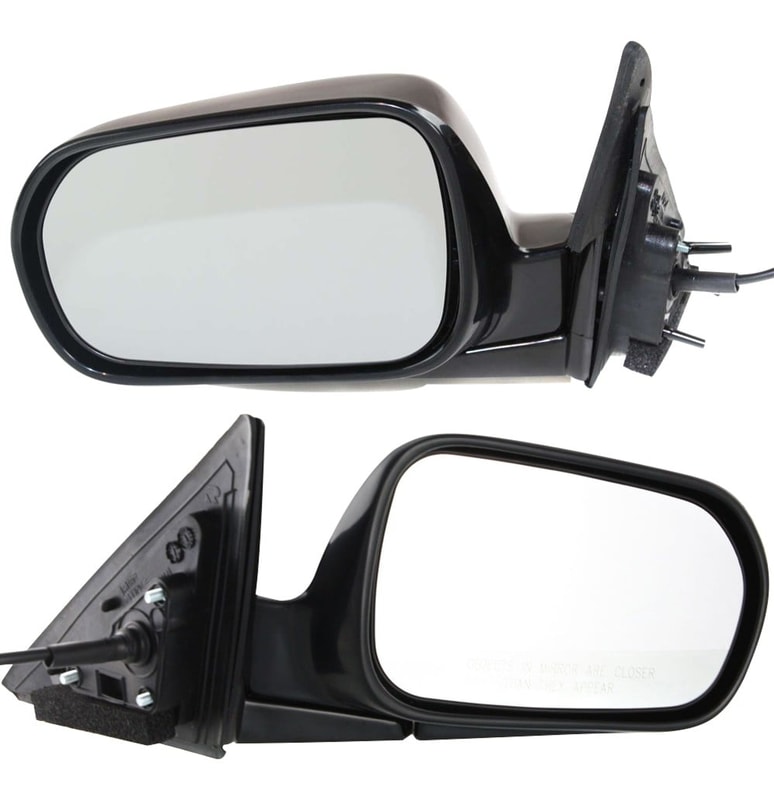 Mirror Pair/Set for Honda Accord 1998-2002 Sedan, USA Built, Right (Passenger) and Left (Driver), Power & Manual Folding, Non-Heated, w/o Auto-Dimming, w/o Blind Spot Feature, w/o Signal Light, w/o Memory Function, Non-Towing, Paintable, Replacement