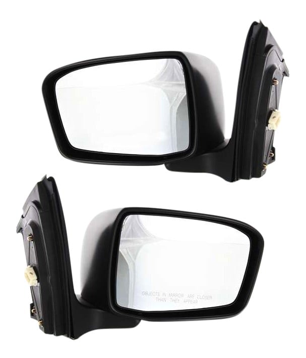 Mirror Pair/Set for 2005-2010 Honda Odyssey, Right (Passenger) and Left (Driver) Side, Power Operation, Manual Folding, Heated, Paintable Replacement