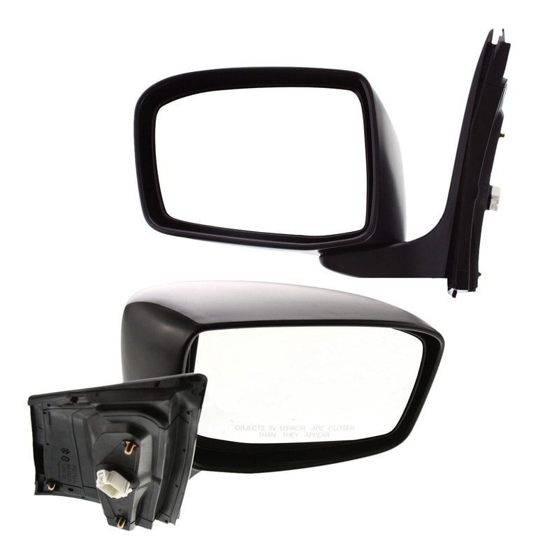 Power Mirror Pair/Set for Honda Odyssey 2005-2010, Right (Passenger) and Left (Driver), Manual Folding, Non-Heated, Paintable Replacement