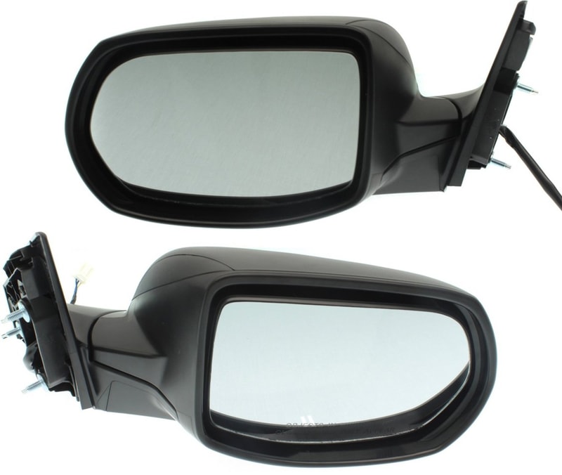 Mirror Pair/Set for 2017-2022 Honda CR-V LX Models, Right (Passenger) and Left (Driver), Power Adjustment, Manual Folding, Non-Heated, Textured, Without Auto Dimming, Blind Spot Detection, Memory, and Signal Light, Replacement