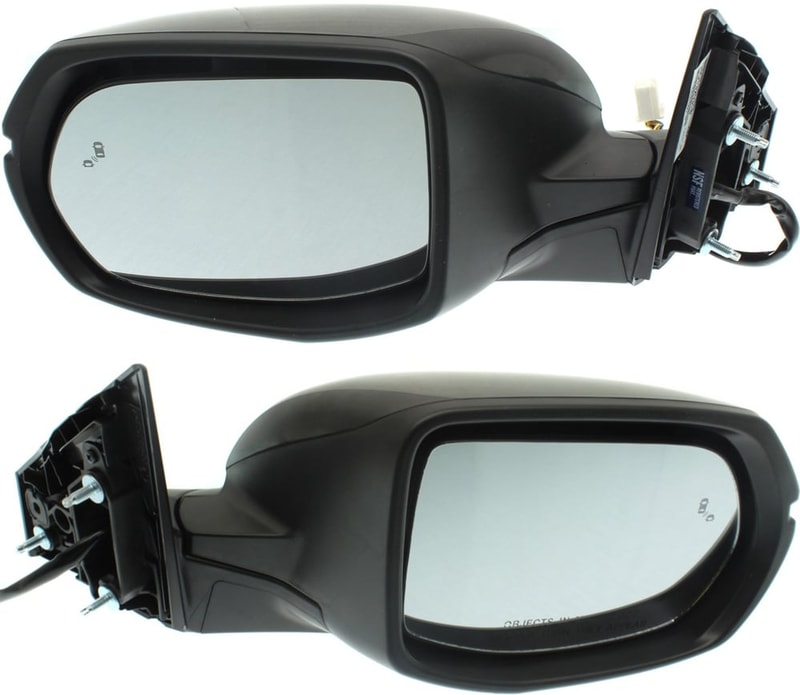 Power Mirror Pair/Set for Honda CR-V 2017-2022, Right (Passenger) and Left (Driver), Manual Folding, Heated, Paintable, with Blind Spot Detection in Glass, In-housing Signal Light, without Auto Dimming and Memory, Replacement