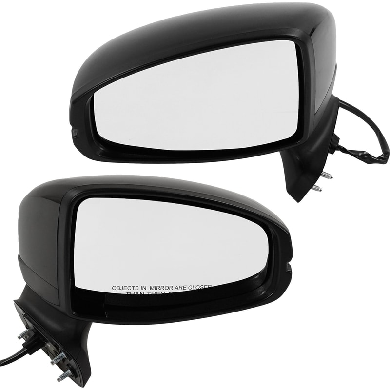 Power Mirror Pair/Set for 2015-2020 Honda Fit EX/LX/Sport Models, Right (Passenger) and Left (Driver) Side, Manual Folding, Non-Heated, Paintable, without Blind Spot Detection and Signal Light Replacement