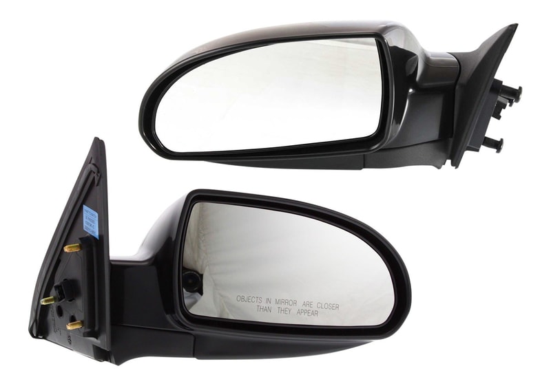 Power Heated Paintable Mirror Pair/Set for Hyundai Elantra 2007-2010, Right (Passenger) and Left (Driver), Manual Folding, w/o Auto Dimming, Blind Spot Detection, Memory, Signal Light Replacement