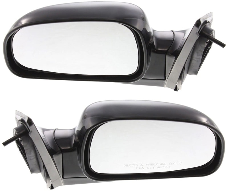 Power Mirror Pair/Set for 2005-2006 Hyundai Santa Fe â€“ Right (Passenger) and Left (Driver), Manual Folding, Non-Heated, Paintable Replacement
