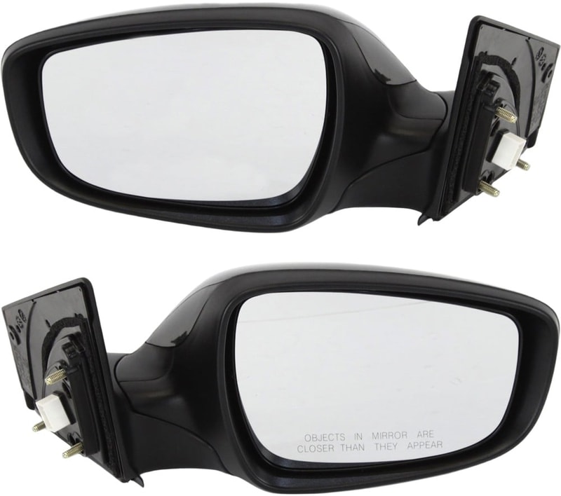 Power Mirror Pair/Set for Hyundai Elantra 2011-2013, Right (Passenger) & Left (Driver), Manual Folding, Heated, Paintable, without Auto Dimming, Blind Spot Detection, Memory, with Signal Light, Replacement