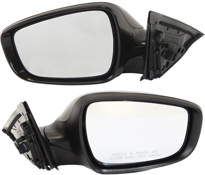 Power Mirror for Hyundai Veloster 2012-2013, Right (Passenger) and Left (Driver), Manual Folding, Heated, w/o Signal Light, for Panoramic Roof, Paintable Replacement