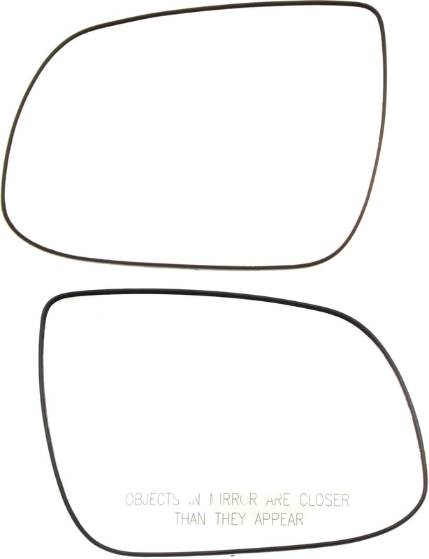 Mirror Glass Pair/Set for Hyundai Accent/Rio/Rio5 2010-2011, Right (Passenger) and Left (Driver), Non-Heated, with Backing Plate, Hatchback/Sedan, Replacement