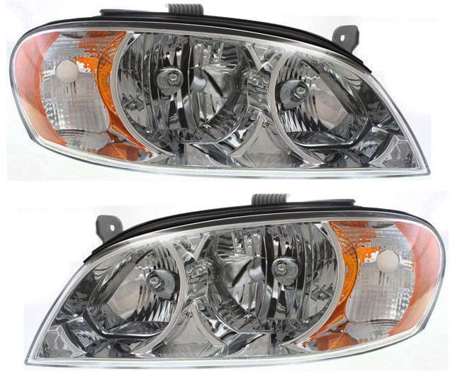 Spectra Replacement Headlight Assembly for 2002-2004, Right (Passenger) and Left (Driver), Halogen Pair/Set