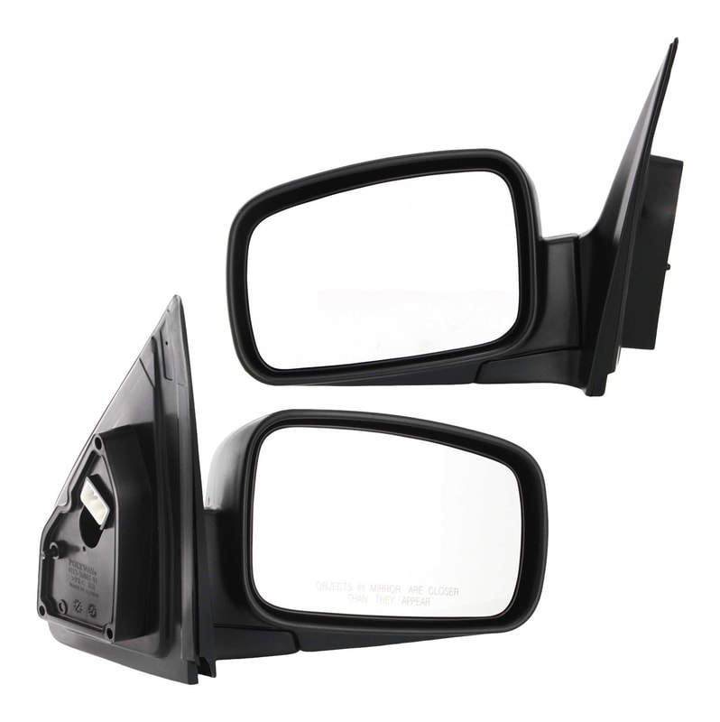 Power Mirror Pair/Set for Kia Sorento 2003-2009, Right (Passenger) and Left (Driver), Manual Folding, Heated, Textured for Base/LX Model, Replacement