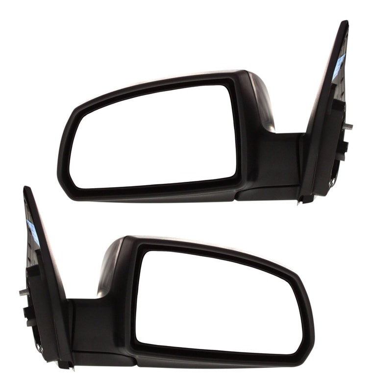 Power Heated Manual Folding Mirror Pair/Set for Kia Rio 2006-2009, Right (Passenger) and Left (Driver), Paintable, Suitable for Hatchback/Sedan, Replacement