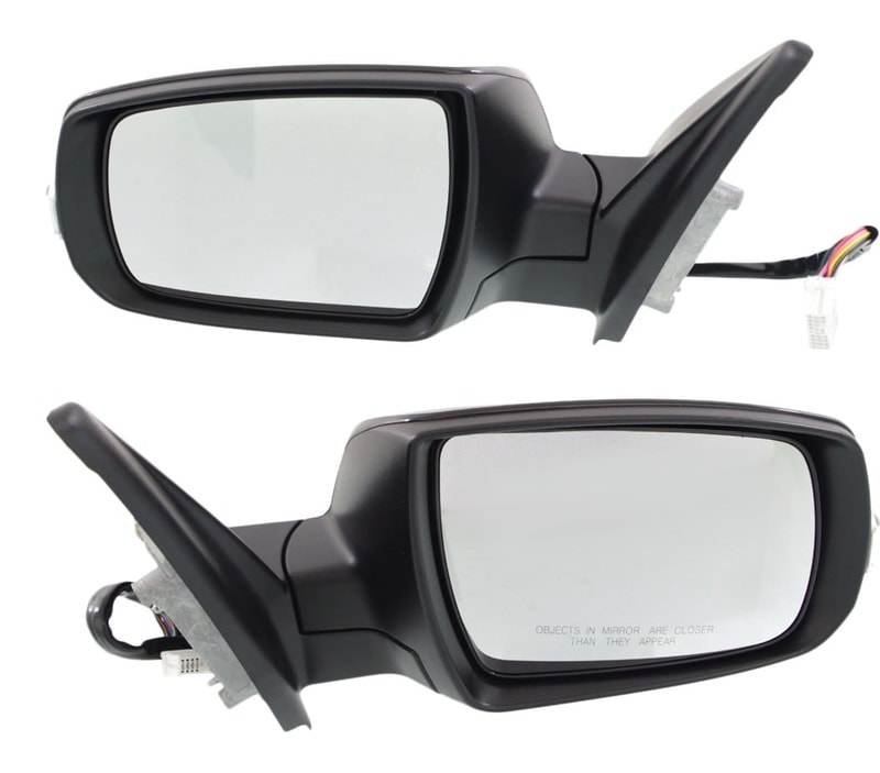 Power Heated Mirror Pair/Set for KIA Sorento 2011-2015 with Right (Passenger) and Left (Driver) Side, Power Folding, Paintable, with Memory and Signal Light, without BSD Replacement