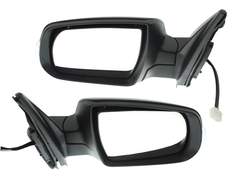 Power Mirror Pair/Set for 2011-2015 Sorento, Right (Passenger) and Left (Driver), Manual Folding, Heated, Paintable, with Signal Light, without Blind Spot Detection and Memory, Replacement