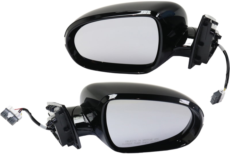Power Heated Mirror Pair/Set for Kia Sorento 2016-2020, Right (Passenger) and Left (Driver), Manual Folding, Paintable, with Signal Light, Without Blind Spot Detection and Surround View Replacement