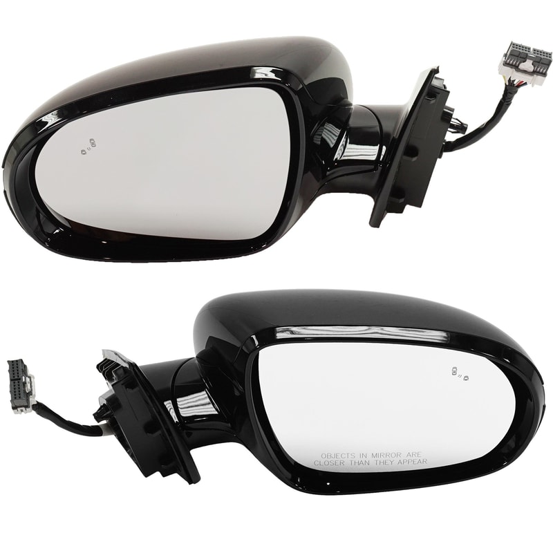 Power Folding Heated Paintable Mirror Pair/Set for Kia Sorento 2016-2018, Right (Passenger) and Left (Driver), with Blind Spot Detection and Signal Light, without Memory, Replacement