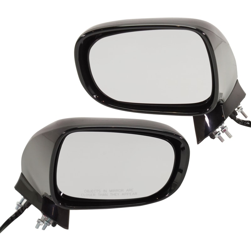 Power Heated Paintable Mirror Pair/Set for Lexus ES350 2007, Right (Passenger) and Left (Driver), Manual Folding, with Memory, without Auto Dimming, Blind Spot Detection, Signal Light, Replacement