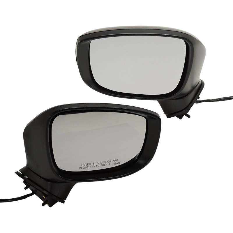 Mirror Pair/Set for Mazda CX-5 2017-2023, Right (Passenger) & Left (Driver) Side, Power, Manual Folding, Non-Heated, Paintable, with In-housing Signal Light, without Blind Spot Detection, Auto-Dimming, Memory Replacement