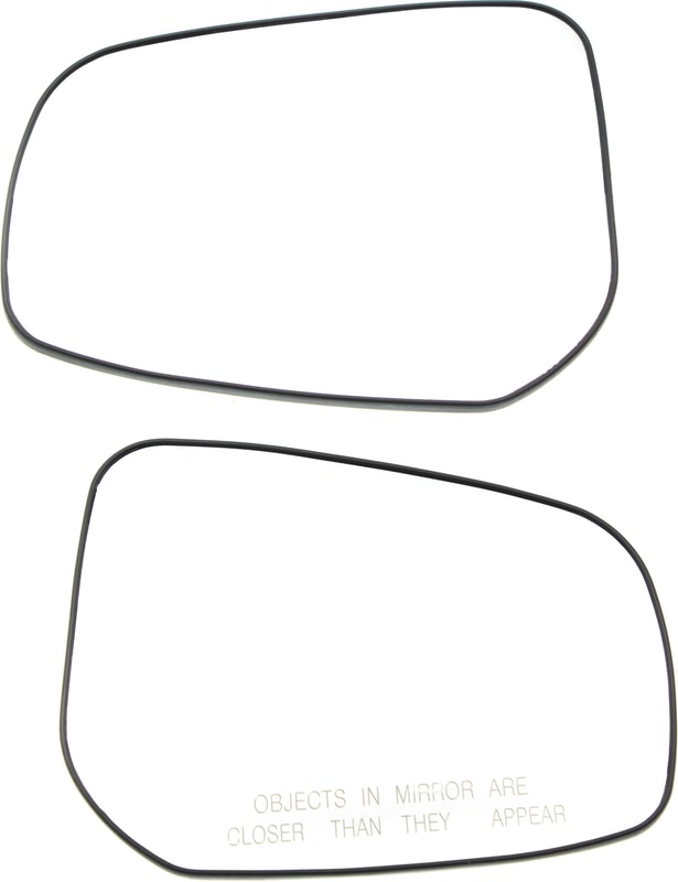 Mirror Glass Pair/Set for 2015-2017 Mitsubishi Lancer, Includes Right (Passenger) and Left (Driver) Side, Non-Heated, with Backing Plate, Replacement