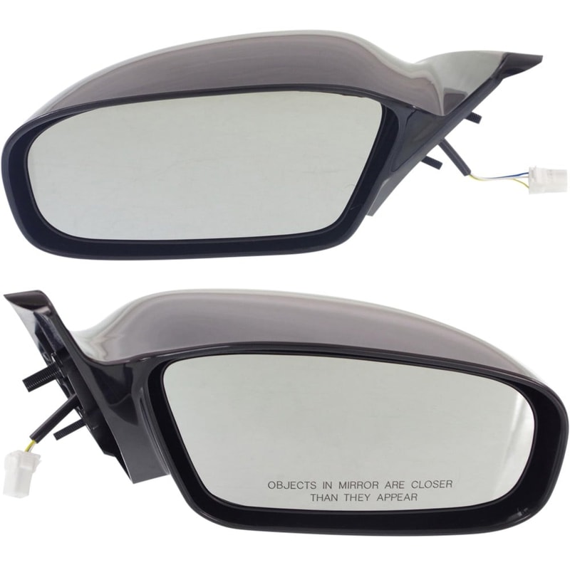Power Mirror Pair/Set for 2000-2005 Mitsubishi Eclipse, Right (Passenger) and Left (Driver), Non-Folding, Non-Heated, Paintable, without Auto Dimming or Memory, with Blind Spot Detection and Signal Light, Replacement