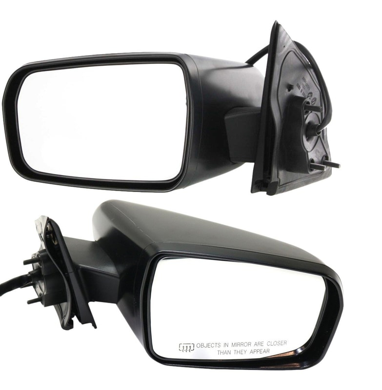 Power Heated Non-Folding Textured Mirror Pair/Set for Mitsubishi Galant 2004-2012, Right (Passenger) and Left (Driver) Side Replacement