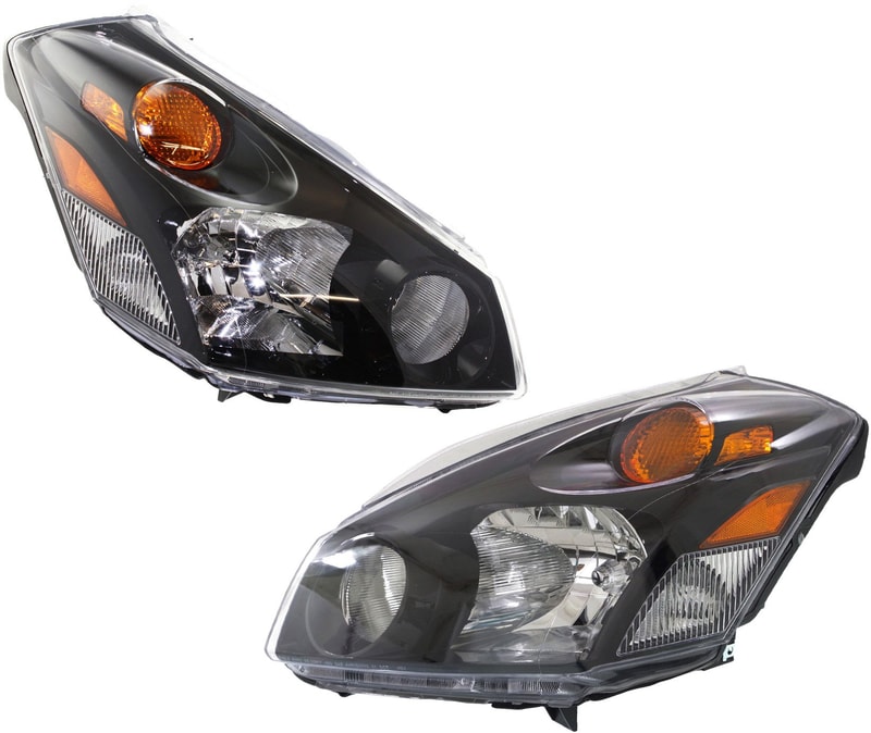 Headlight Assembly Pair/Set for Nissan Quest Mini Passenger Van 2004-2009, Includes Right (Passenger) and Left (Driver) Sides, Halogen, Replacement