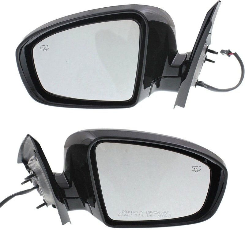 Power Heated Paintable Manual Folding Mirror Pair/Set for 2013-2016 Nissan Pathfinder Right (Passenger) and Left (Driver) S/SL Hybrid/SV Models w/o Around View Monitor Replacement