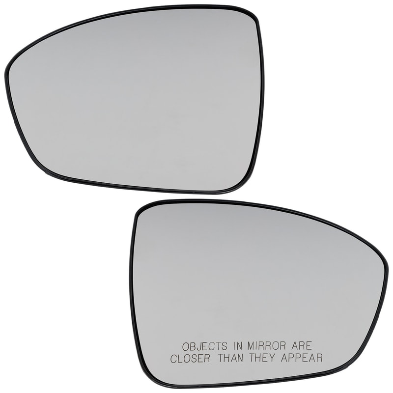 Mirror Glass Pair/Set for Nissan Altima 2019-2023, Right (Passenger) and Left (Driver), Non-Heated with Backing Plate, Replacement