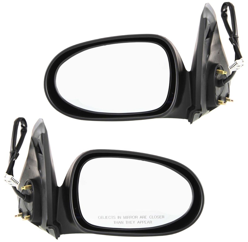 Power Mirror Pair/Set for Nissan Sentra 2000-2003, Right (Passenger) and Left (Driver), Non-Folding, Heated, Paintable Replacement