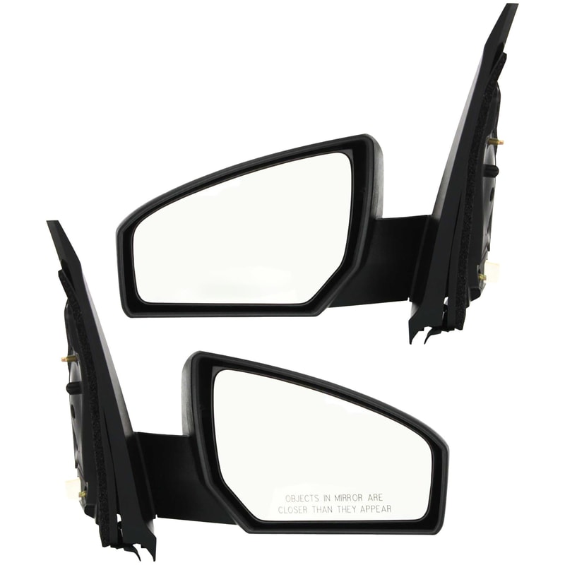 Power Mirror Pair/Set for 2007-2012 Nissan Sentra S, SE-R, SE-R Spec V, SL, SR Models, Non-Folding, Non-Heated, Paintable, Right (Passenger) and Left (Driver) Replacement