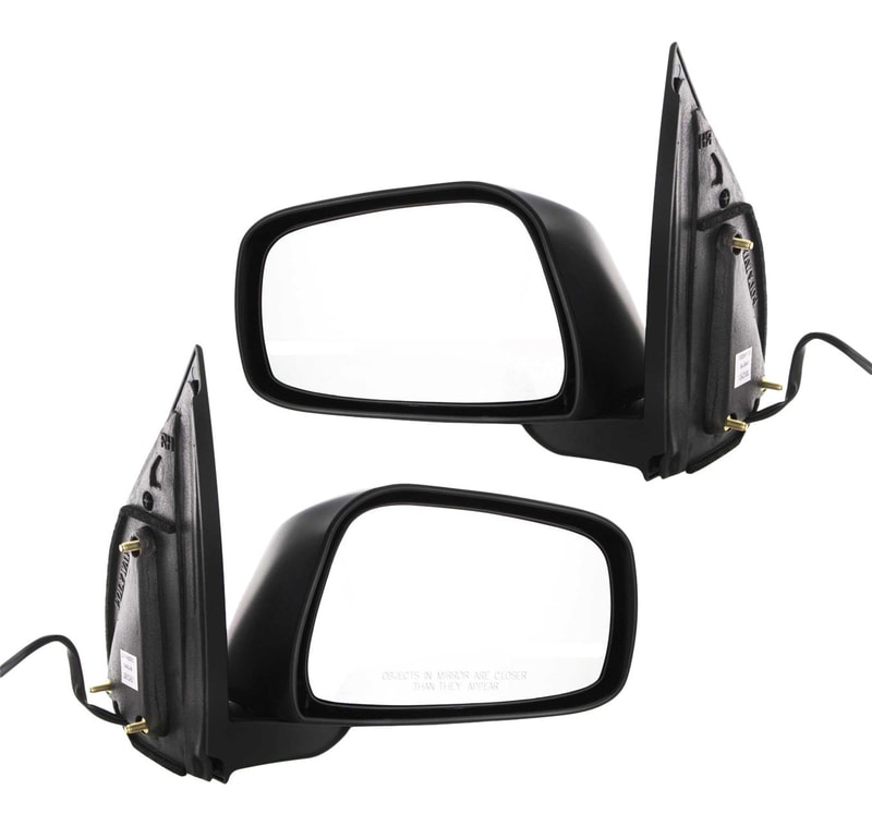 Mirror Pair/Set for Nissan Frontier 2005-2021, Right (Passenger) and Left (Driver), Power, Manual Folding, Non-Heated, Textured, for Desert Runner, LE, Nismo Off-Road, S, SE, SV Models - Replacement