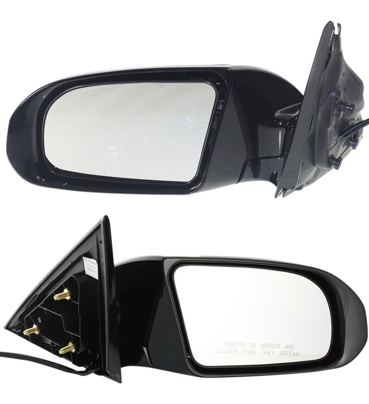 Mirror Pair/Set for Nissan Maxima 2009-2014, Right (Passenger) and Left (Driver), Power Adjustment, Manual Folding, Non-Heated, Paintable, with Signal Light, without Memory, S Model, Excludes Premium and Limited Edition Packages, Replacement