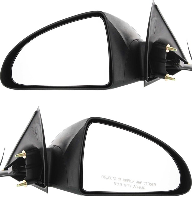 Power Mirror Pair/Set for Pontiac G6 Sedan (2005-2009), Right (Passenger) and Left (Driver), Manual Folding, Non-Heated, Textured, Replacement