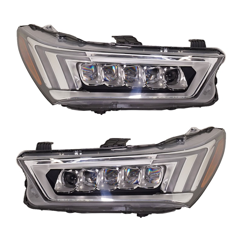 LED Headlight Assembly Pair/Set for Acura MDX 2017-2020, Right (Passenger) and Left (Driver), Replacement