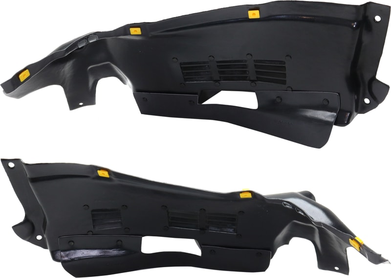 Front Fender Liner Pair/Set for Audi A4 2017-2018, Right (Passenger) and Left (Driver) Front Section, with S-Line Package, B9, Vacuum Formed Replacement