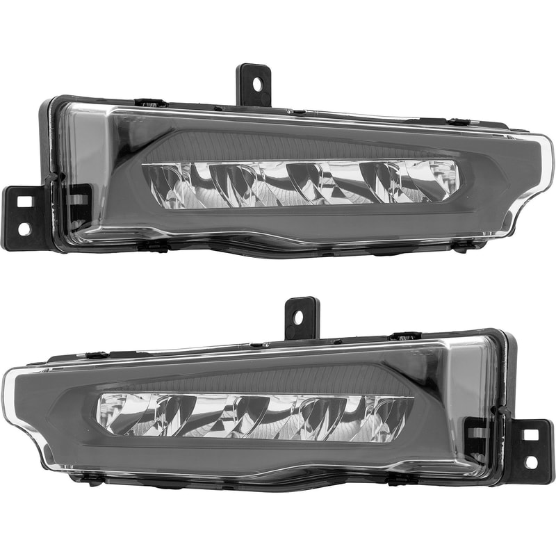 Front Fog Light Assembly Pair/Set for BMW X3/X4 2020-2021, LED, Right (Passenger) and Left (Driver), Replacement