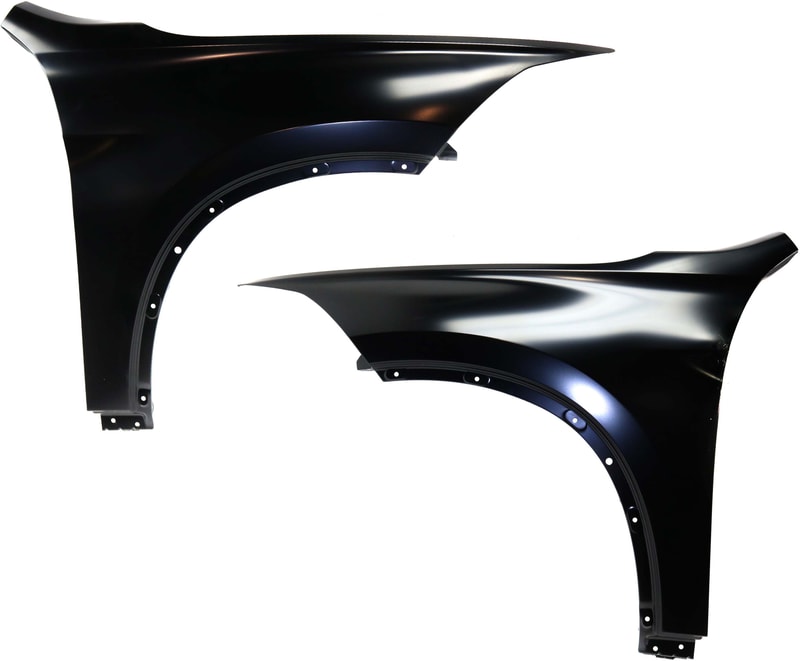 Front Fender Pair/Set for BMW X1 2016-2022, Primed (Ready to Paint), Steel, Right (Passenger) and Left (Driver), Replacement