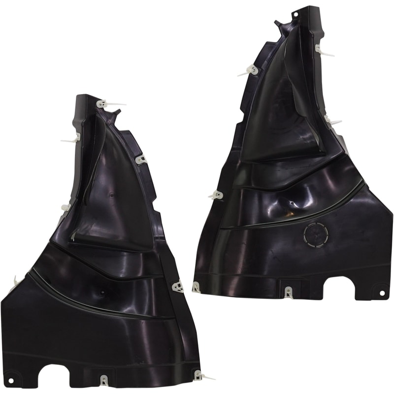 Front Splash Shield Pair/Set for BMW X5 2019-2023, Right (Passenger) and Left (Driver), Front Section, with M Sport Package, Excludes M/M Competition Models - Replacement