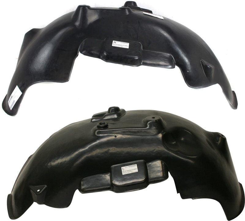 Front Fender Liner Pair/Set for Dodge Full Size Pickup 2002-2009, Right (Passenger) and Left (Driver), Fits 2005-2009 RWD (Excludes 2003-2004, 3500 Models), Replacement
