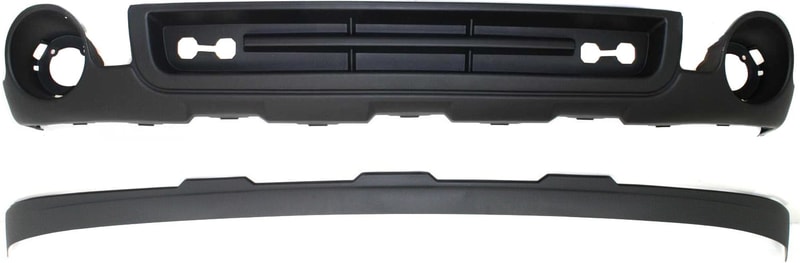 Front Lower Valance for GMC Sierra 1500 (2007-2013), Textured Air Deflector and Deflector Extension Set, Replacement