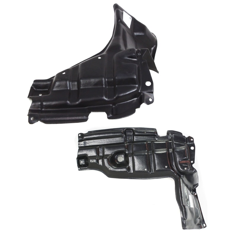 Front Engine Splash Shield Pair/Set for Toyota Yaris 2009-2012 / XD 2013-2014, Right (Passenger) and Left (Driver), Replacement