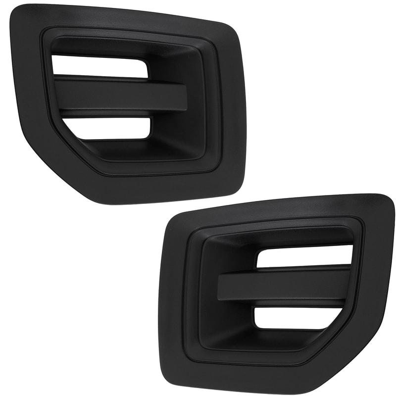 Fog Light Cover Pair/Set for GMC Sierra 2500 HD/3500 HD 2015-2019, Right (Passenger) and Left (Driver) Side Replacement