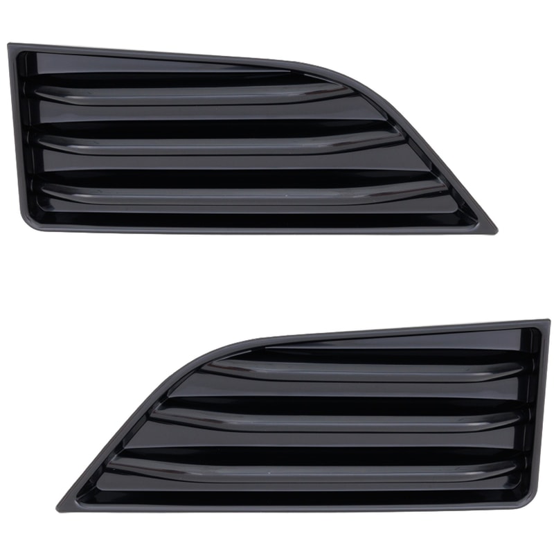 Fog Light Cover Pair/Set for Chevrolet Traverse 2022-2023, Right (Passenger) and Left (Driver), Black Replacement