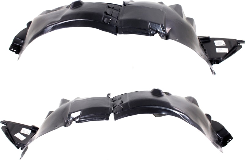 Front Fender Liner Pair/Set for 2015-2016 Chevrolet Sonic RS Model Hatchback/Sedan, Right (Passenger) and Left (Driver) with Rear License Plate Frame, Replacement